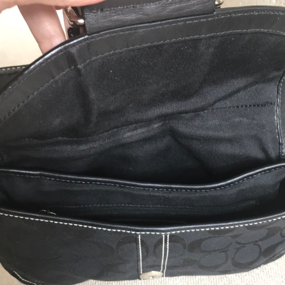 Authentic Black Coach Purse with strap - Picture 4 of 5